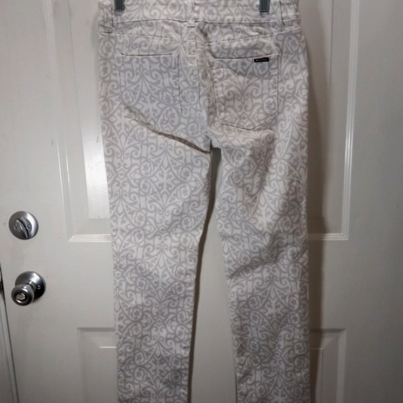 WhiteHouse/Blackmore, White&Toupe Blanc Jeans.       Sz 4 R. 28/28 Straight - Picture 6 of 8
